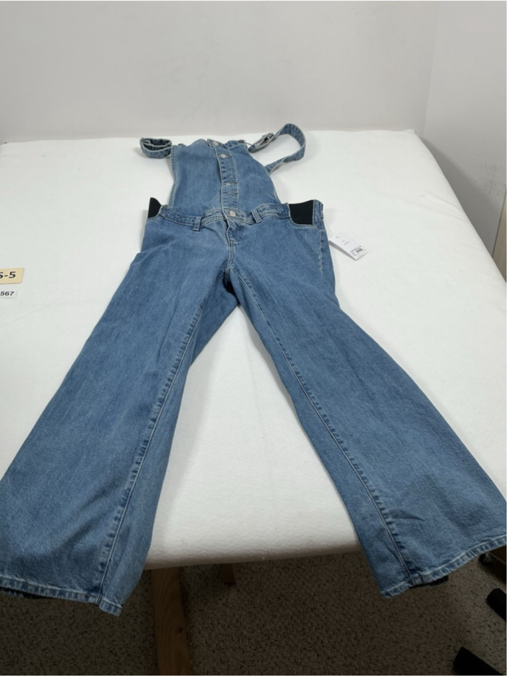 Womans NWT Isabel Wide Leg Blue Jean Overalls Size 6